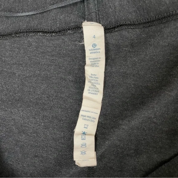 lululemon Iconic Wrap Sweater Heather Black Sz 4 - Picture 9 of 10
